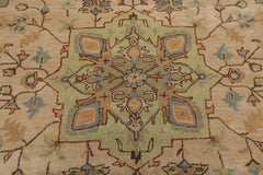 8 x 10 Beige Tan Mint Color Hand Tufted All-Over 100% Wool Traditional Oriental Rug