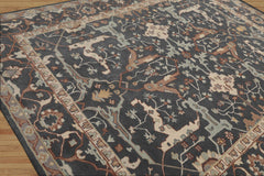 Cheraw 8x10 Hand Tufted Hand Made 100% Wool Modern & Contemporary Oriental Area Rug Graphite,Beige Color