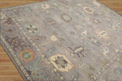 Jarmani 8x10 Hand Tufted Hand Made 100% Wool Modern & Contemporary Oriental Area Rug Silver Gray, Ivory Color