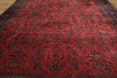 Annies Palace Hand Knotted Persian 100% Wool Traditional Oriental Area Rug Orangey Red,Navy Color
