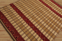 Koepke 5x7 Hand Knotted Flatweave Kilim 100% Wool Traditional Oriental Area Rug Light Gold, Brown Color