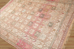 6x9 Hand Knotted Persian 100% Silk Traditional Pictorial Authentic Soumak Oriental Area Rug Beige,Tan Color