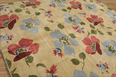 8x10 Hand Knotted Tibetan 100% Wool Transitional Oriental Area Rug Pistacchio, Rust Color