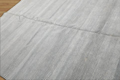 8x10 Hand Knotted Tibetan 100% Wool Modern & Contemporary Oriental Area Rug Gray, White Color