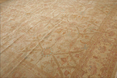 Palace Hand Knotted 100% Wool Oushak Traditional Oriental Area Rug Beige, Tan Color