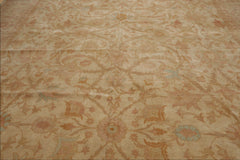 Palace Hand Knotted 100% Wool Oushak Traditional Oriental Area Rug Beige, Tan Color
