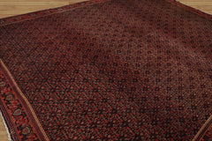 10x14 Hand Knotted Persian 100% Wool Antique Traditional Oriental Area Rug Black, Orange Color