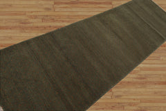 Runner Hand Knotted Tibetan 100% Wool Michaelian & Kohlberg Modern & Contemporary Oriental Area Rug Green, Gold Color