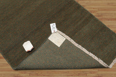 Runner Hand Knotted Tibetan 100% Wool Michaelian & Kohlberg Modern & Contemporary Oriental Area Rug Green, Gold Color