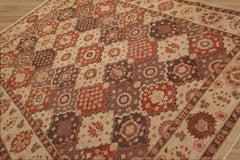 8x10 Hand Knotted 100% Wool Peshawar Traditional Oriental Area Rug Tan, Brown Color