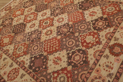 8x10 Hand Knotted 100% Wool Peshawar Traditional Oriental Area Rug Tan, Brown Color