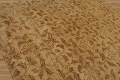 8x10 Hand Knotted Tibetan 100% Wool Tibetan Transitional Oriental Area Rug Gold, Brown Color