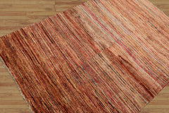 4x6 Hand Knotted 100% Wool Peshawar Modern & Contemporary Oriental Area Rug Beige, Rust Color