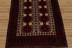 3x5 Hand Knotted 100% Wool Traditional Oriental Area Rug Red, Charcoal Color