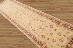 Runner Hand Knotted 100% Wool Chobi Peshawar Traditional Oriental Area Rug Beige, Rust Color