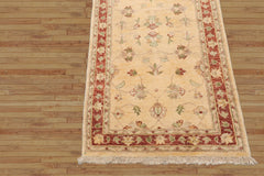 Runner Hand Knotted 100% Wool Chobi Peshawar Traditional Oriental Area Rug Beige, Rust Color