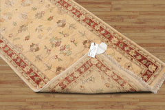 Runner Hand Knotted 100% Wool Chobi Peshawar Traditional Oriental Area Rug Beige, Rust Color