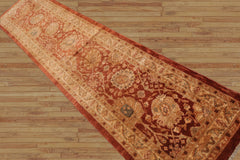 Runner Hand Knotted 100% Wool Chobi Peshawar Traditional Oriental Area Rug Pale Terracotta, Beige Color