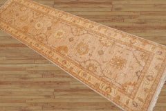 Runner Hand Knotted 100% Wool Peshawar Traditional Oriental Area Rug Tan, Caramel Color
