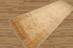 Runner Hand Knotted 100% Wool Chobi Peshawar Traditional Oriental Area Rug Beige, Gold Color