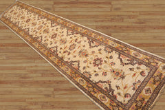 Runner Hand Knotted Persian 100% Wool Chobi Peshawar Traditional Oriental Area Rug Beige, Gold Color