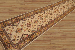 Runner Hand Knotted Persian 100% Wool Chobi Peshawar Traditional Oriental Area Rug Beige, Gold Color
