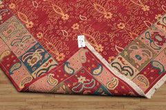 6x9 Hand Knotted Soumak 100% Wool Nourison Nourmak Traditional Oriental Area Rug Rust, Mint Color