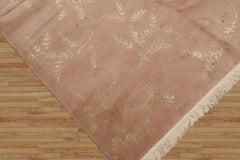 6x9 Hand Knotted Tibetan Wool and Silk Tibetan Traditional Oriental Area Rug Tan, Green Color