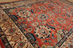 Palace Hand Knotted Persian 100% Wool Mahal Arts & Crafts Oriental Area Rug Salmon, Ivory Color