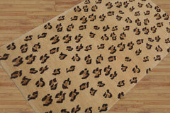 3x5 Hand Knotted Tibetan 100% Wool Michaelian & Kohlberg Traditional Oriental Area Rug Beige, Chocolate Color