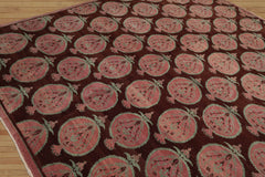 Multi Size Hand Knotted Tibetan 100% Wool Michaelian & Kohlberg Traditional Oriental Area Rug Brown, Raspberry Color