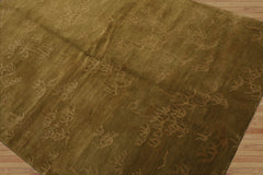 4x6 Hand Knotted Tibetan 100% Wool Michaelian & Kohlberg Traditional Oriental Area Rug Lime, Tone On Tone Color