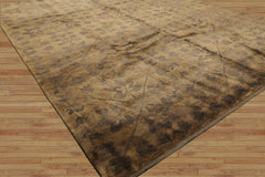 8x10 Hand Knotted 100% Wool Kalaty Traditional Oriental Area Rug Olive, Gold Color