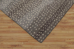 Johnandrew 8x10 Hand Tufted Hand Made 100% Wool Animal Print Modern & Contemporary Oriental Area Rug Gray,Ivory Color