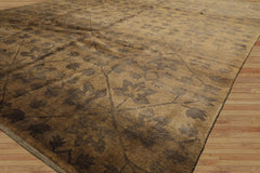 8x10 Hand Knotted 100% Wool Kalaty Traditional Oriental Area Rug Olive, Gold Color