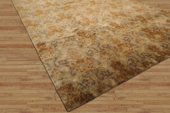 9x12 Hand Knotted 100% Wool Kalaty Damask Transitional Oriental Area Rug Tan, Gold Color
