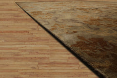 9x12 Hand Knotted 100% Wool Kalaty Damask Transitional Oriental Area Rug Tan, Gold Color