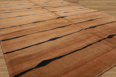 6x9 Hand Knotted Tibetan 100% Wool Michaelian & Kohlberg Modern & Contemporary Oriental Area Rug Caramel, Charcoal Color