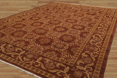 6x9 Hand Knotted 100% Wool Traditional Oriental Area Rug Brown, Tan Color