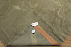 9x12 Hand Knotted Tibetan 100% Wool Modern & Contemporary Oriental Area Rug Moss, Tone On Tone Color