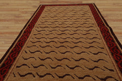 3x5 Hand Knotted Tibetan 100% Wool Michaelian & Kohlberg Transitional Oriental Area Rug Gold, Brown Color