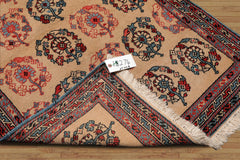 3x5 Hand Knotted Tibetan 100% Wool Transitional Oriental Area Rug Beige, Rust Color