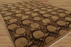 5x7 Hand Knotted Tibetan 100% Wool Michaelian & Kohlberg Modern & Contemporary Oriental Area Rug Brown, Moss Color