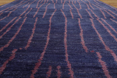 Runner Hand Knotted Tibetan 100% Wool Michaelian & Kohlberg Modern Oriental Area Rug Blue, Lavander Color