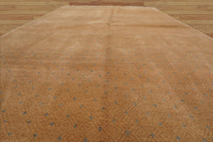 4x6 Hand Knotted Tibetan 100% Wool Michaelian & Kohlberg Transitional Oriental Area Rug Light Gold, Blue Color