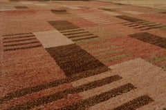 4x6 Hand Knotted Tibetan 100% Wool Michaelian & Kohlberg Modern & Contemporary Oriental Area Rug Rose, Beige Color