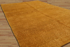 4x6 Hand Knotted Tibetan 100% Wool Swiss Wash Michaelian & Kohlberg Contemporary Oriental Area Rug Gold, Tone On Tone Color