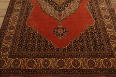 6x9 Hand Knotted 100% Wool Traditional Oriental Area Rug Antique Rose, Beige Color