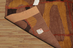 3'3 x11'3 Runner Hand Knotted Tibetan 100% Wool Swiss Wash Michaelian & Kohlberg Modern Oriental Area Rug Rust, Chocolate Color