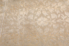 4x6 Hand Knotted Tibetan 100% Wool Tibetan Modern & Contemporary Oriental Area Rug Ivory, Gray Color